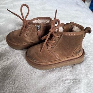Size 8c UGG Tan Kids Boots with Cozy Lining